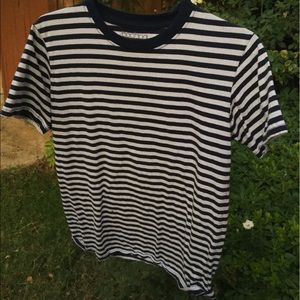 Striped blue and white shirt